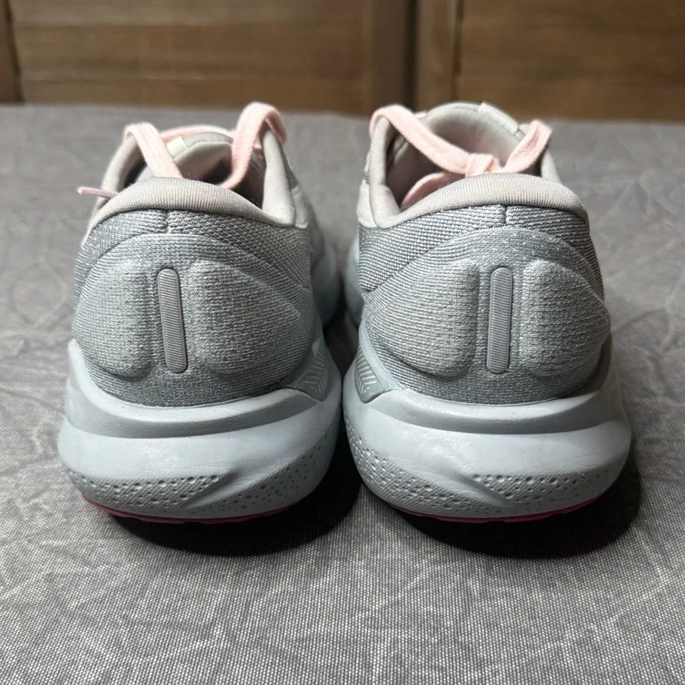 Brooks Shoes Womens 9.5 Adrenaline GTS 24 Grey Pink Narrow 2A Running Sneakers